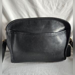 Vintage COACH METROPOLIS Black Leather Crossbody Shoulder Bag Purse